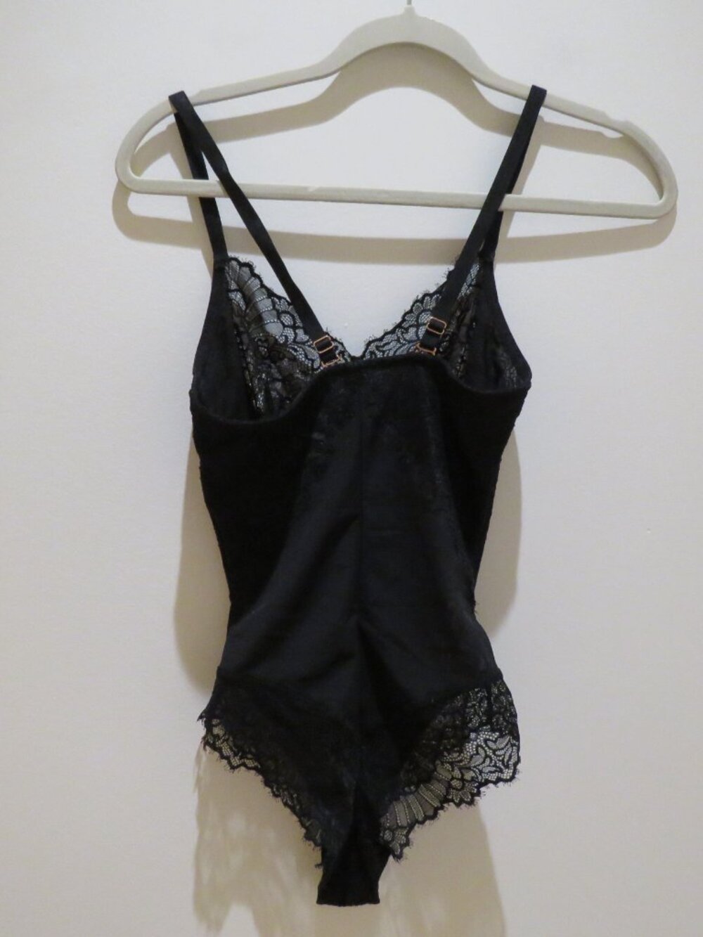 PINSY Smoothing Lace Shapesuit Bodysuit in Black Small Whimsigoth Stretch - Picture 10 of 13